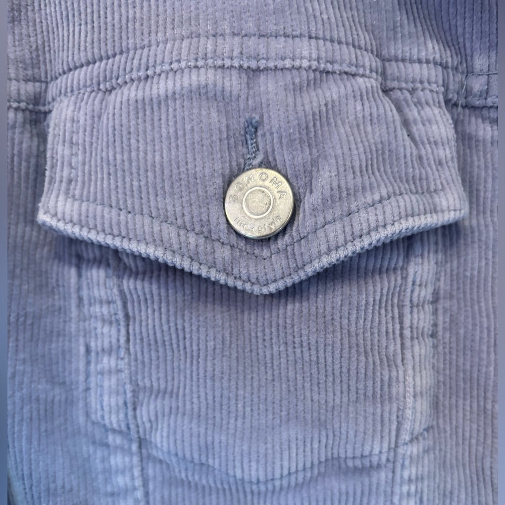 Blue Corduroy Jacket - Sonoma, Size Small - Picture 3 of 12
